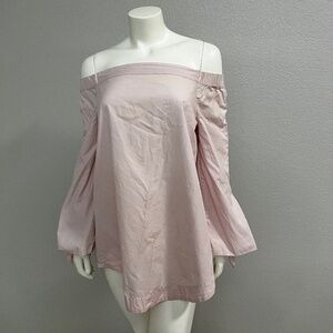 Free People Off the Shoulder Pink Top